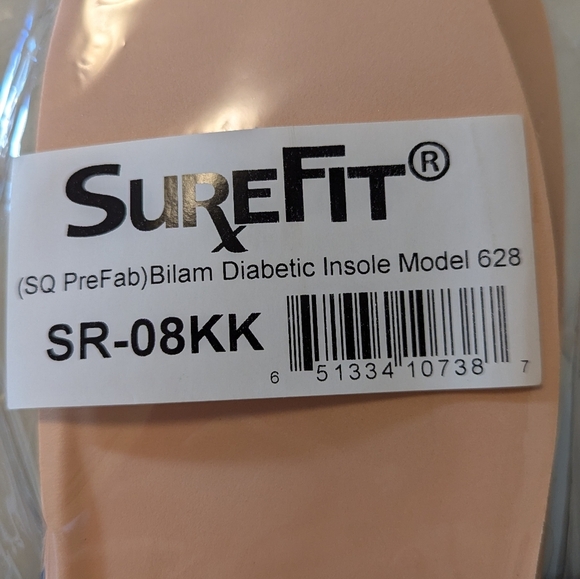 NEW Surefit SQ PreFab Bilam Diabetic Insole Model 628 SR-08KK Mens 10.5D - Picture 2 of 3